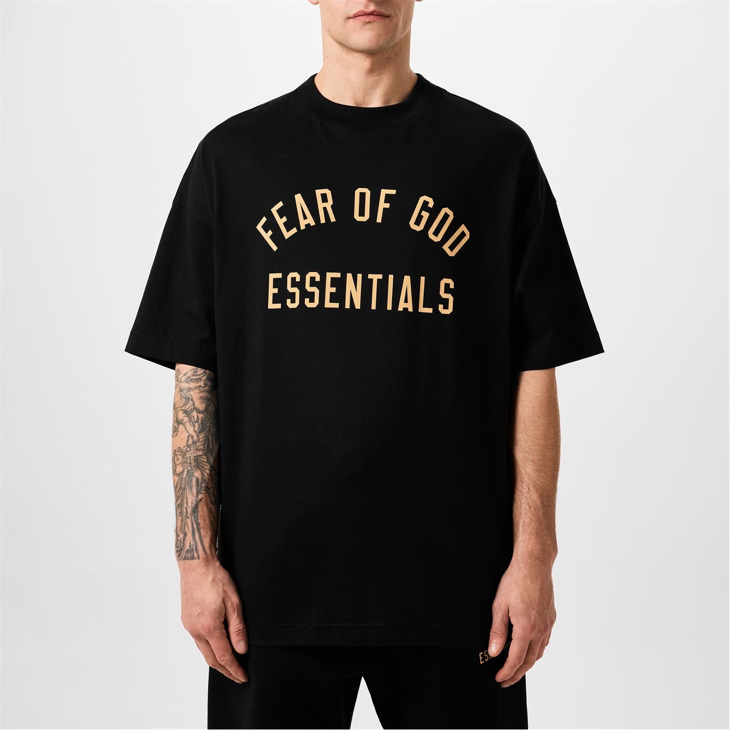 Essential T-shirt Black And Gold Arch
