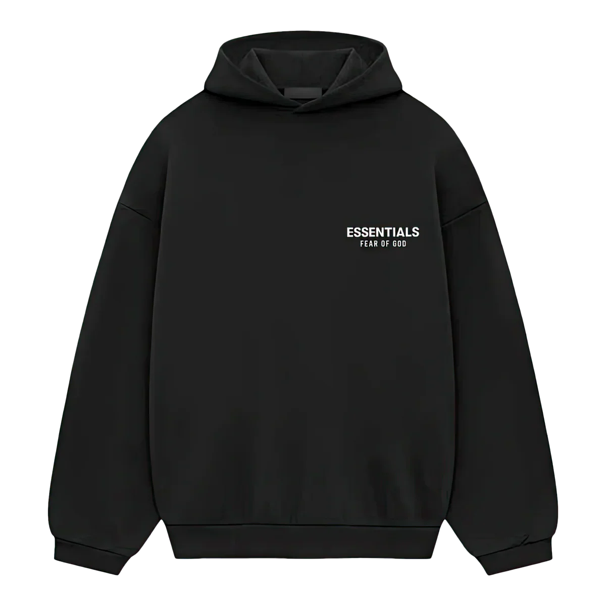 ESSENTIALS FOG HOODIE BLACK FW24