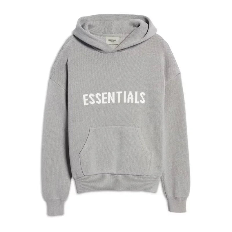 Essential Hoodie Knit Cement